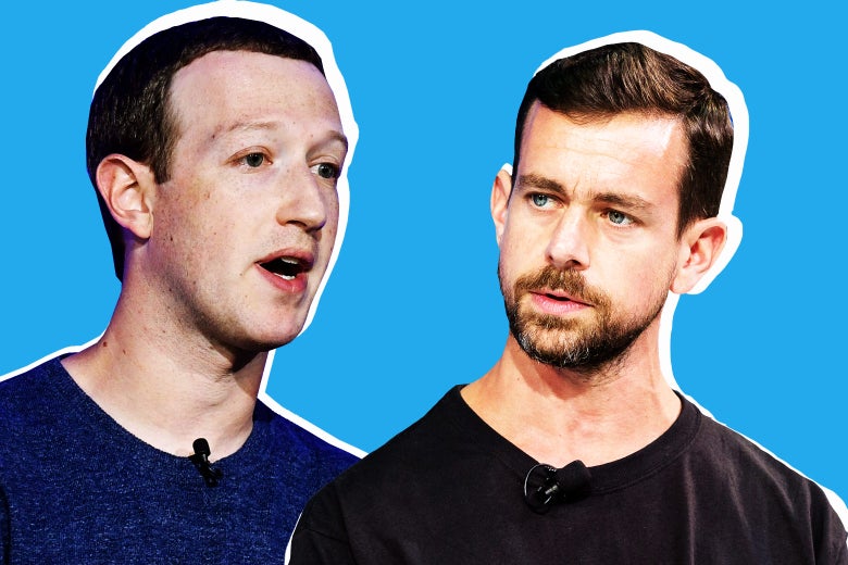 Mark Zuckerberg and Jack Dorsey.